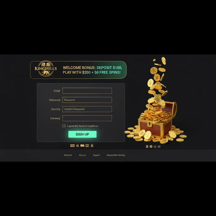 KingHills Casino Signup